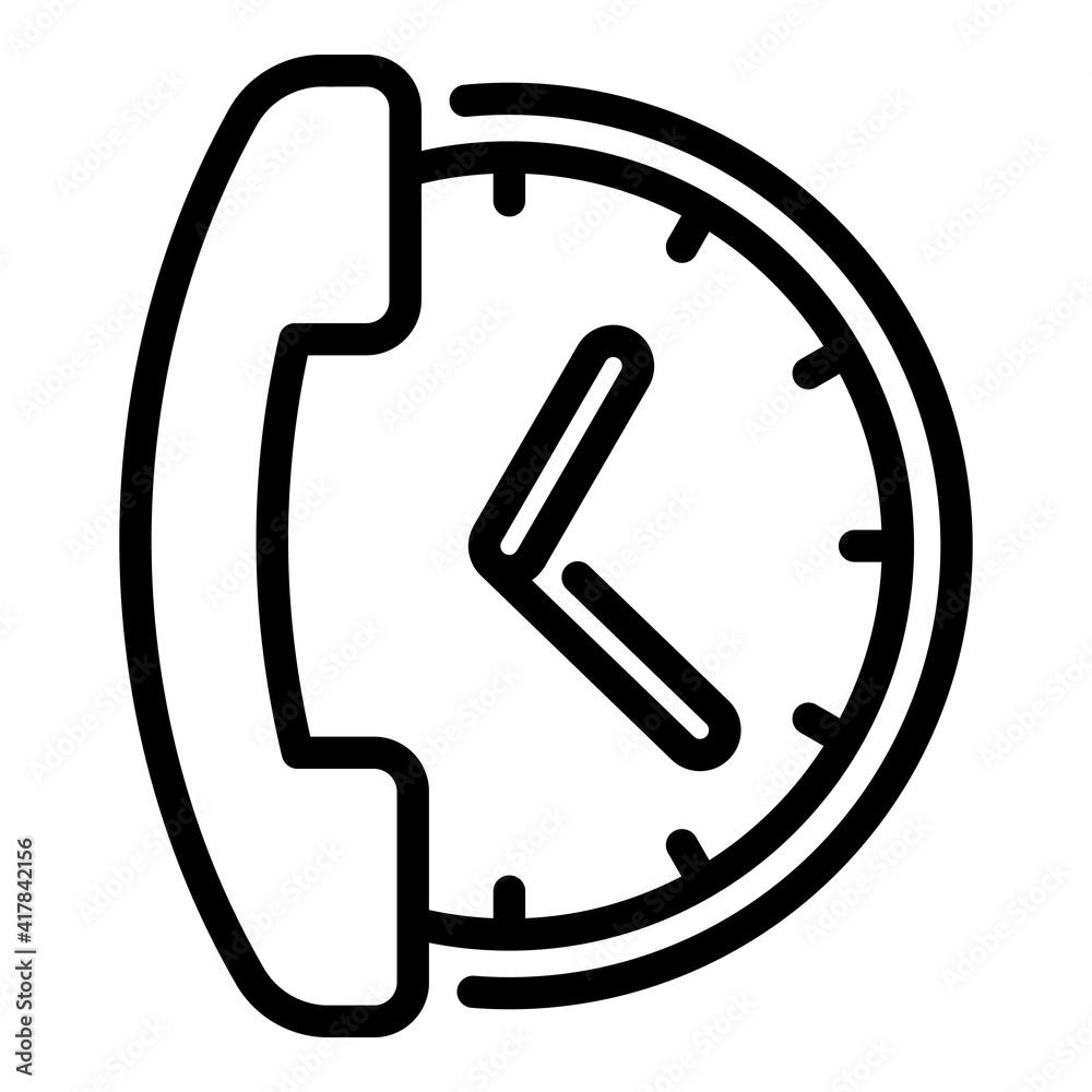 Poster call support icon. outline call support vector icon for web design isolated on white background