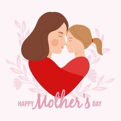 Mothers day card greeting poster