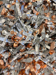Mixture of copper and aluminium punchings.
