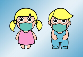 kids mask safe and happy coronavirus