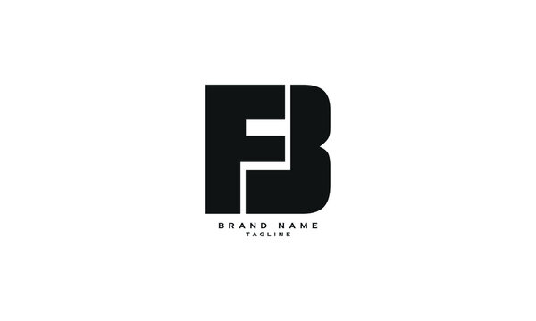 FLB, FB, Abstract initial monogram letter alphabet logo design