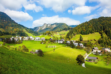 Small village in a valley
