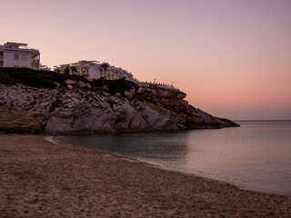 Fototapeta na wymiar Cala Mesquida, Sunset at the beach in Mallorca, Spain