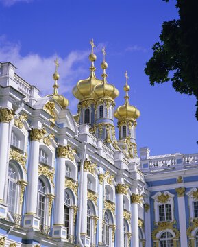 Baroque St. Catherine Palace, Pushkin, near St. Petersburg, Russia, Europe