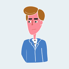 person icon. Men avatar vector character style and casual people in trendy. Isolated background