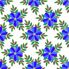 Dog rose seamless pattern, floral illustration.