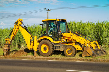 yellow bulldozer on a site