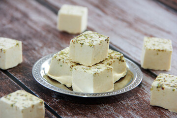 national traditional Oriental sweetness of Turkish delight halva