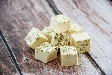 national traditional Oriental sweetness of Turkish delight halva