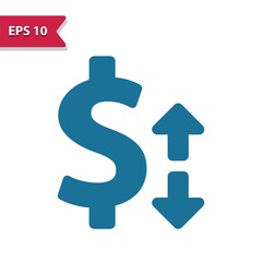 Investment, investing, exchange rate icon