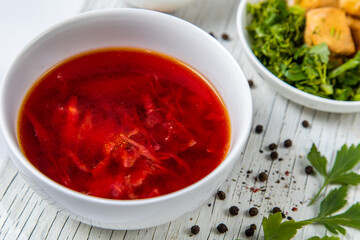 borscht beet soup for dinner 