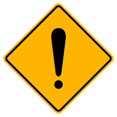 Hazard Warning Symbol Sign On White Background