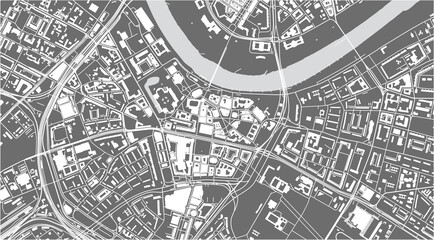 map of the city of Dresden, Saxony, Germany