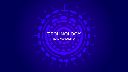 Abstract electronic circuit board vector illustration . Futuristic technology background .  