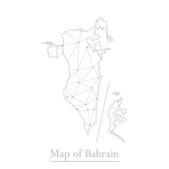 Vector map of Bahrain with trendy triangles design polygonal abstract. Vector illustration eps 10.