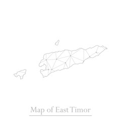 Vector map of East Timor with trendy triangles design polygonal abstract. Vector illustration eps 10.