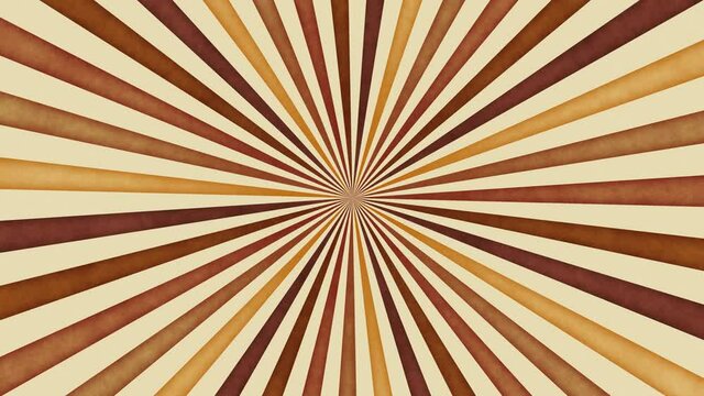 Vintage rays animation. Retro background. Seamless swirl loop.