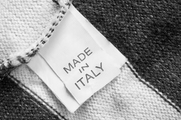Clothing label closeup