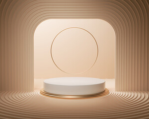 podium for exhibit in the room