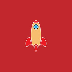 Rocket icon. Fast speed symbol. Logo design element