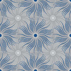 Seamless Shweshwe Flower Design Pattern for Fabric and Textile Print