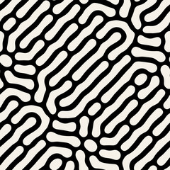 Vector seamless pattern. Modern stylish texture with smooth natural maze. Repeating abstract tileable background. Compound organic shapes. Trendy surface design.