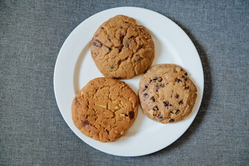 Traditional homemade Soft​ Cookies​ on table.