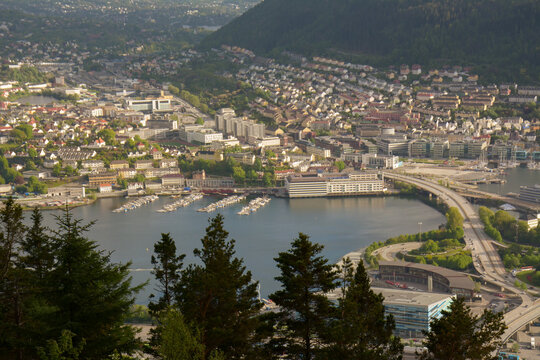 View of the marina at Bergen