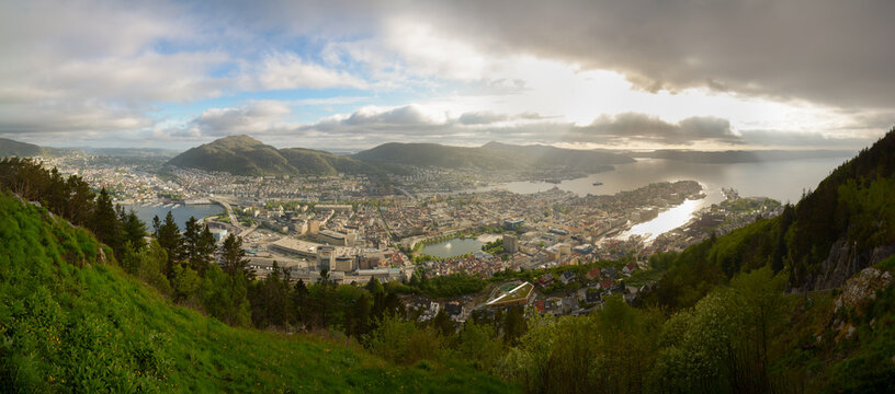 Panoramic view of Bergen city