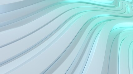 3d render Smooth gradient lines