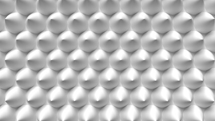 3d render pattern of white cones