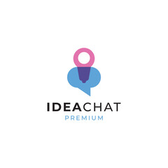 idea chat logo vector icon illustration modern style