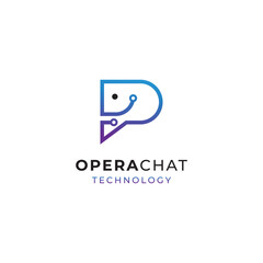 opera mask chat logo vector icon illustration line style