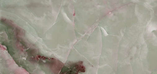 Onyx green marble background with brown and pink curly veins, polished quartz stone background, Crystal green marble glitter smooth surface, natural breccia stone agate surface.
