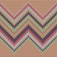 Modern zig zal lines knitted texture geometric - obrazy, fototapety, plakaty