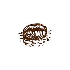 Coffee Bean Doodle Illustration