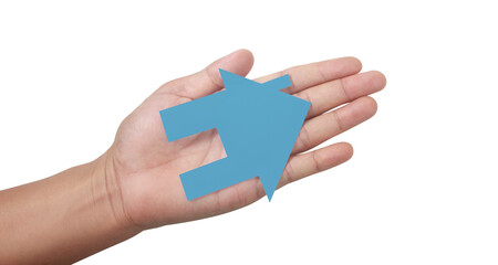 Hands holding paper house, family home  protecting insurance concept