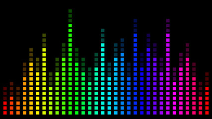 equalizer abstract background with squares - obrazy, fototapety, plakaty