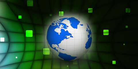 3d rendering abstract world concept
