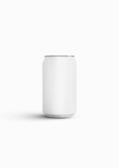 blank can aluminum mockup design for beverage branding and promotion. drink packaging design in realistic isolated on white background.