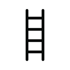 Ladder vector icon. Safety and industry symbol. Ladders sign. Construction climb tool logo silhouette. 