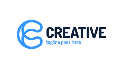 Business corporate letter C logo design vector. Colorful Letter C Logotype Monogram design