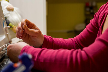 Sewing elfs, some Christmas decorations by the Nordic culture