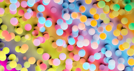 3d illustration. Abstract background. An illustration of multi-colored fluffy shapes.