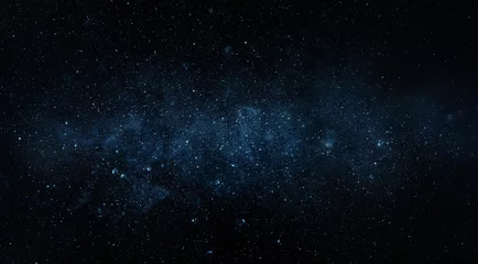 Poster Ruimtescène met sterren in de melkweg. Panorama. Universum gevuld met sterren, nevel en melkwegstelsel,. Elementen van deze afbeelding geleverd door NASA © Tryfonov