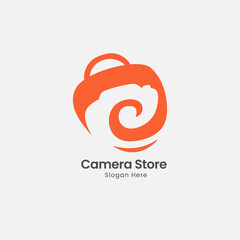 camera shop logo design template