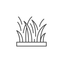 Grass or herb line outline icon