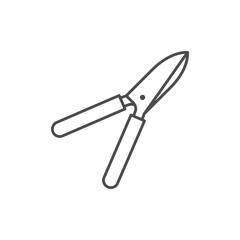 Garden scissors line outline icon