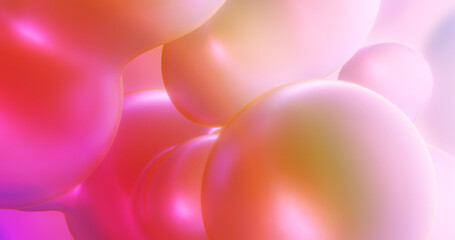 Abstract Background with Colorful Red and Orange Bubbles and Gradient , Relaxing and Calming.
