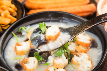 Preserved egg lean meat porridge breakfast
